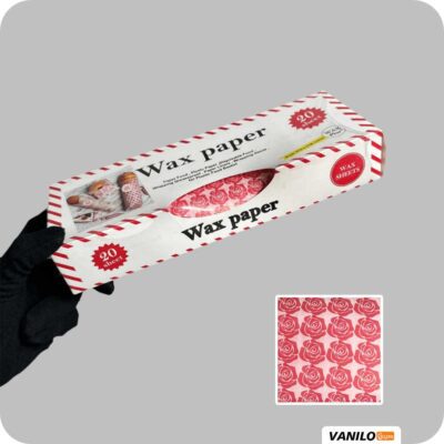 خرید عمده کاغذ روغنی فانتزی گل رز درشت (وکس پیپر) wax paper